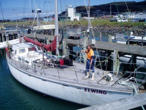 Arthur, The Skipper Gets the Foredeck Ready for the Next Trip